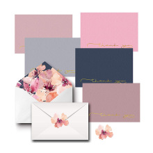 Danke Karten Blanko-Sets auf Leinenpapier, dekorative Umschläge und passende Geburtstage Aufkleber &amp; Hochzeitskarte Design